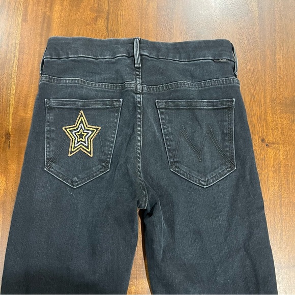 Mother High Waisted Looker Blackbird Star Pocket Jeans Size 26 - Picture 4 of 10